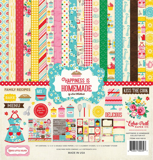 Carta Blocco Scrap - La felicità fatta in casa - HIH118016- 30x30cm (12"x 12")