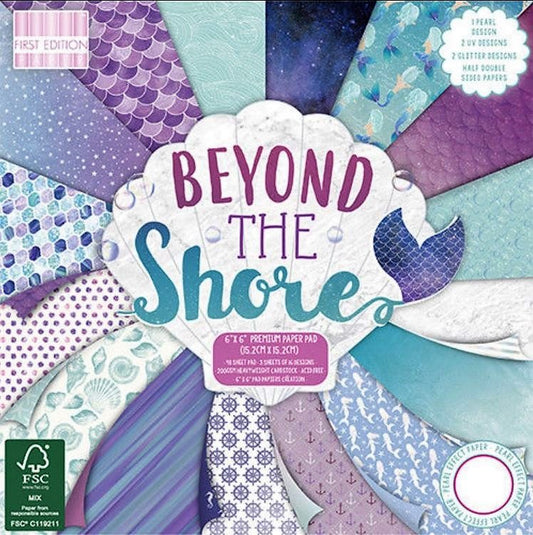 Carta blocco Scrap - Oltre la riva-  FEPAD169 Beyond the shore- 15x15 cm (6" x 6")