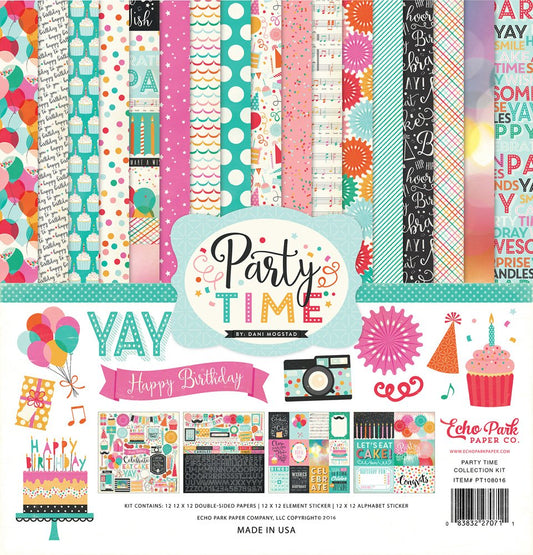 Carta Blocco Scrap - Party Time -PT108016- 30x30cm (12"x 12")