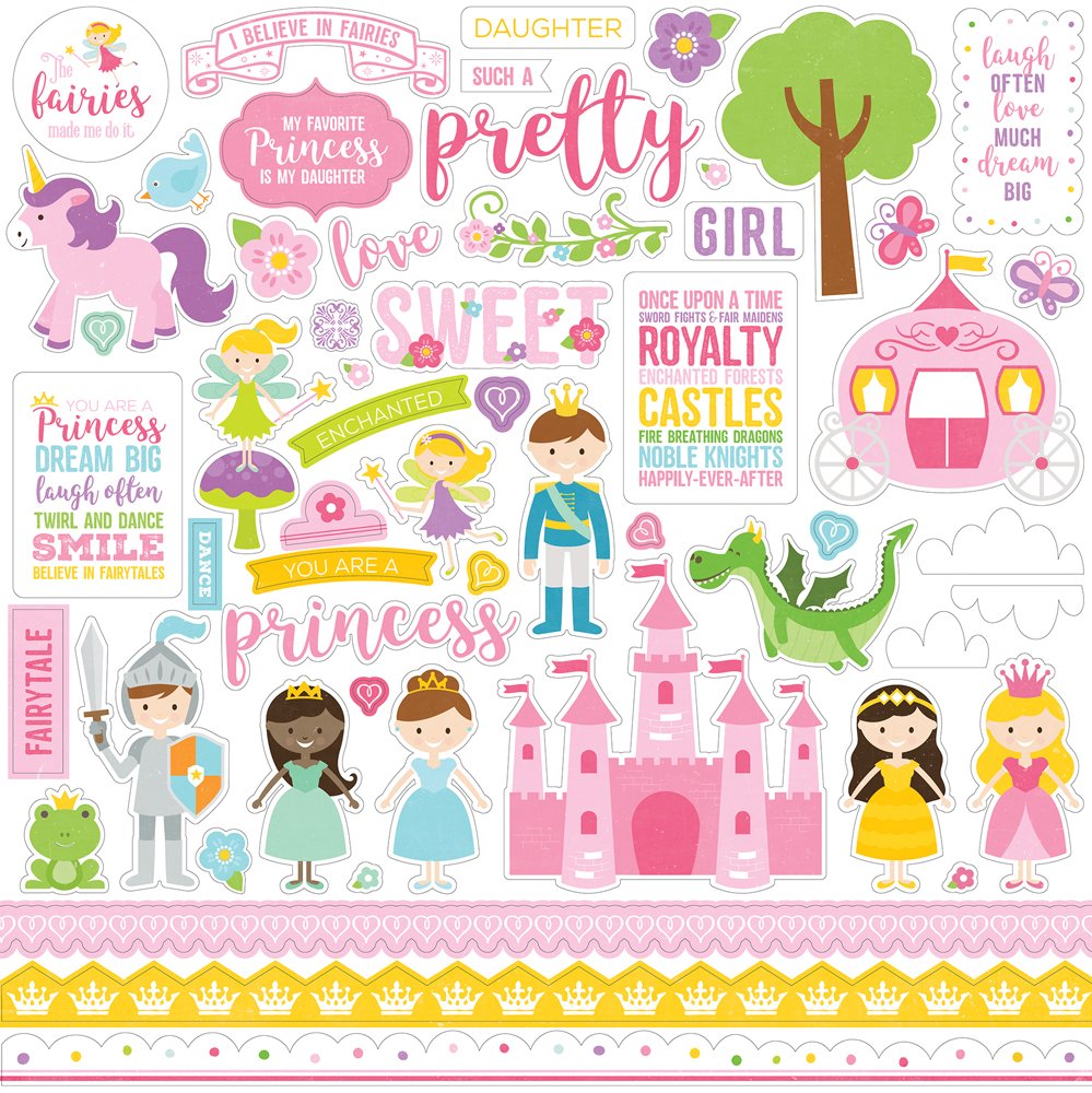 Carta Blocco Scrap - Principesse -PP130016- 30x30 (12"x 12").
