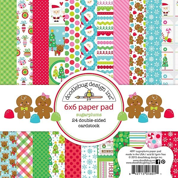 Carta blocco Scrap - Sugarplums- 4891- 15x15cm (6"x6")