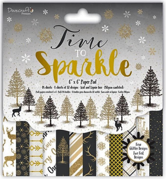 Carta blocco Scrap - Tempo di brillare - DCPAP066x17 - Time to Sparkle- 15x15cm (6"x 6")