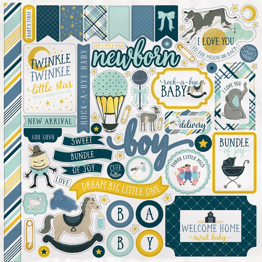 Carta Scrapbooking - Ben arrivato bimbo - CBRBB64016 - 30x30 (12"x 12")