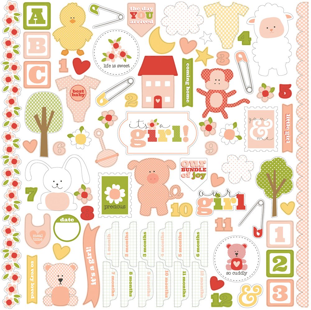 Carta Scrapbooking - E' una bimba! - CBIG51016- 30x30 (12"x 12").