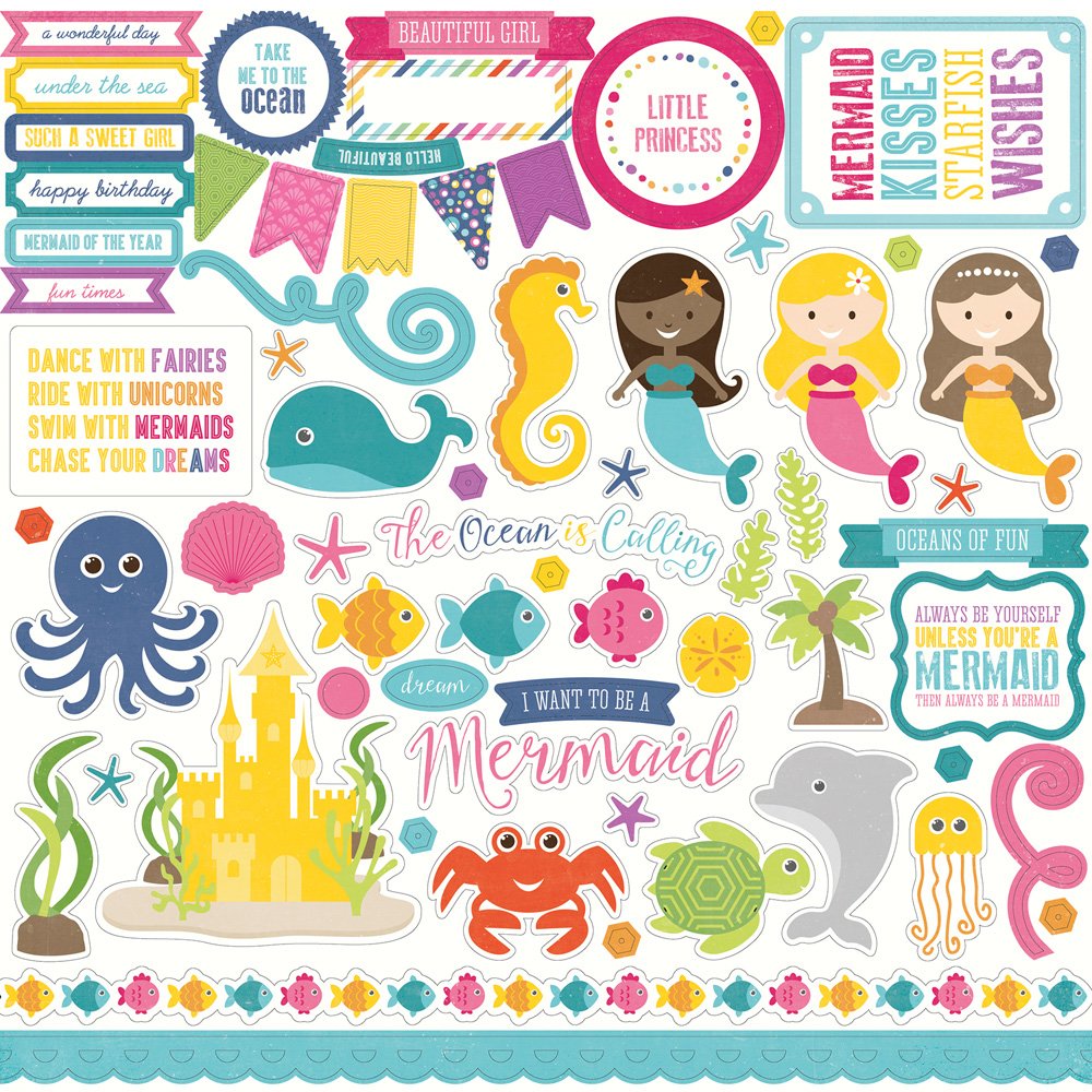 Carta Scrapbooking - Sirenette - LBM110016 - 30x30 (12"x 12").