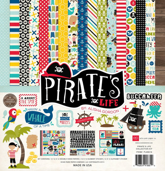 Carta Scrapbooking - Vita da pirati- PL89016 - 30x30 (12"x 12").