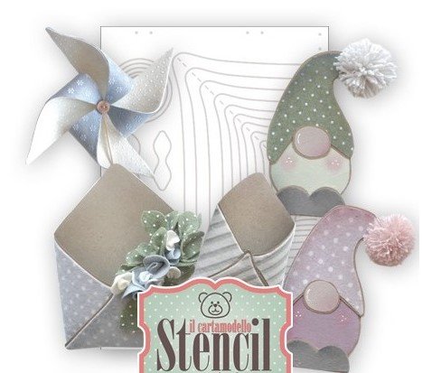 Cartamodello Stencil Creattiva Buste e Girandole CRSTE-032