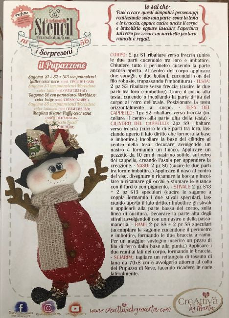 Cartamodello Stencil Creattiva by Marta CRSTE56