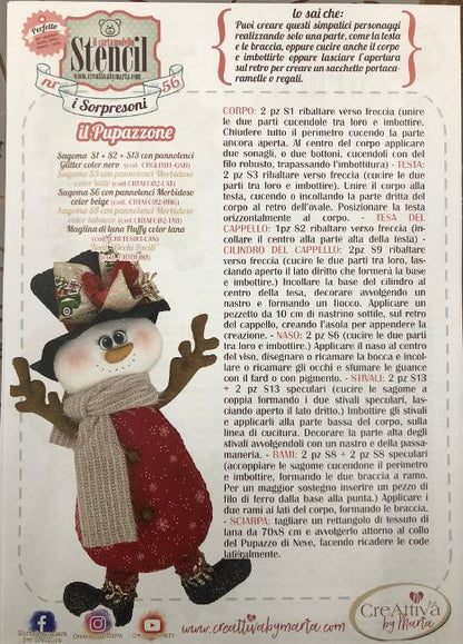 Cartamodello Stencil Creattiva by Marta CRSTE56
