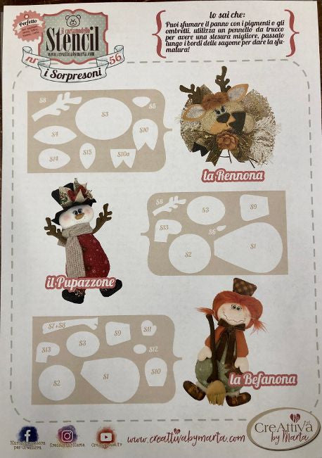 Cartamodello Stencil Creattiva by Marta CRSTE56
