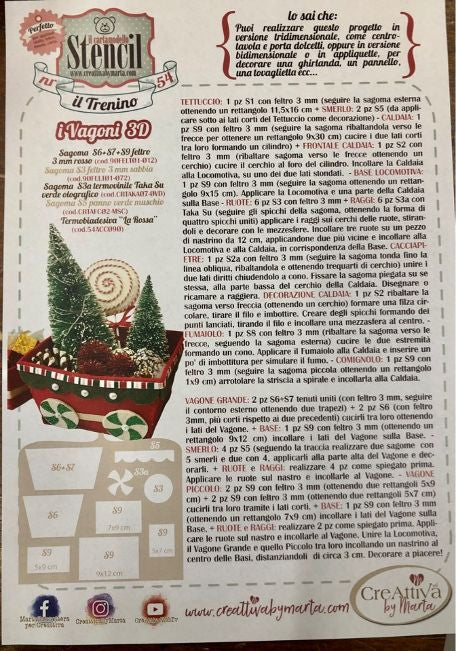 Cartamodello Stencil Creattiva CRSTE54 il Trenino