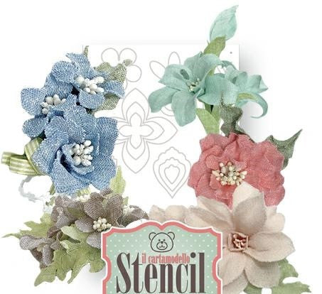 Cartamodello Stencil Creattiva Fiori e Foglie CRSTE-038