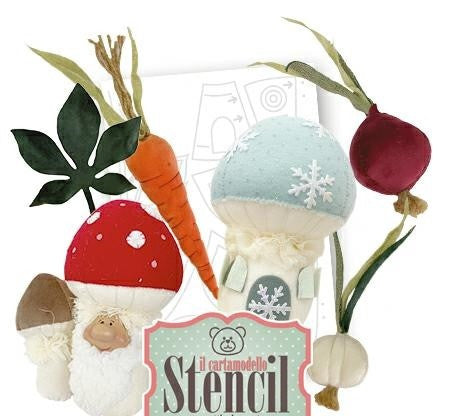 Cartamodello Stencil Creattiva Facciamo un Minestrone CRSTE-039