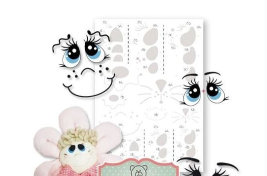 Cartamodello Stencil Creattiva Dolci faccine CRSTE-019