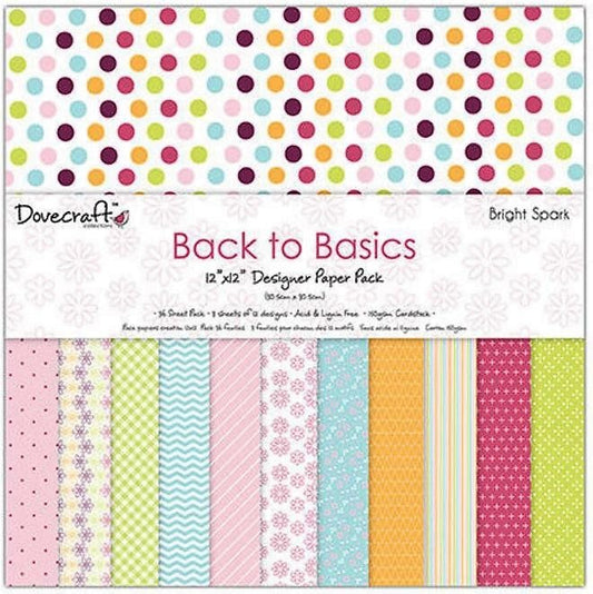 Carte blocco scrap- Back to Basic - Bright Spark - 30,5x30,5 cm (12" x 12")