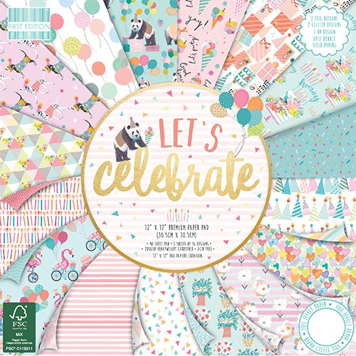 Carte blocco scrap FEPAD188 (30,5 x 30,5 cm) Let's Celebrate