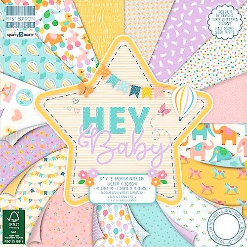 Carte blocco scrap- Hey Baby - FEPAD170 30x30cm (12" x 12")