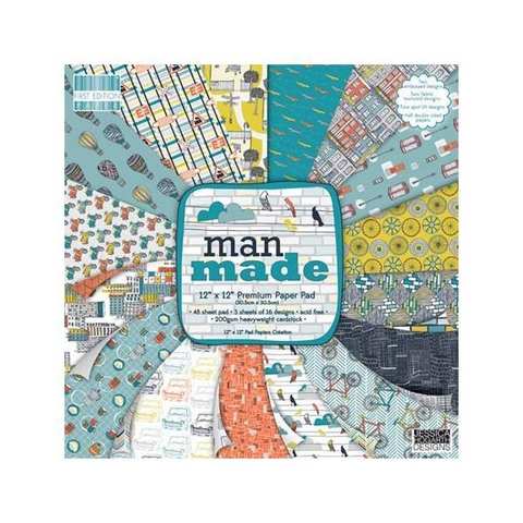 Carte blocco scrap Man Made FEPAD069 30x30cm