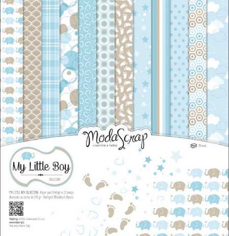 Carte blocco scrap set carte  MY LITTLE BOY 30x30 12  fg.