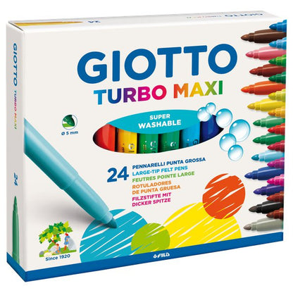 Confezione Pennarelli Punta Maxi Turbo Color Giotto 24pz