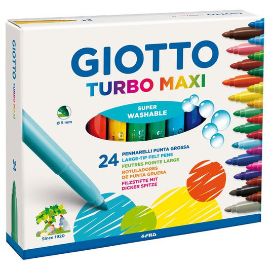 Confezione Pennarelli Punta Maxi Turbo Color Giotto 24pz