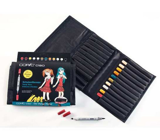 COPIC Ciao Theme Set Manga da 12 “School Uniform” con astuccio 22075732