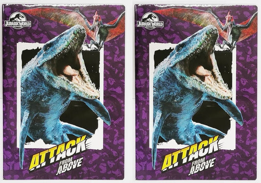 Set 2 Quaderni RIGHE con bordi  Jurassic World