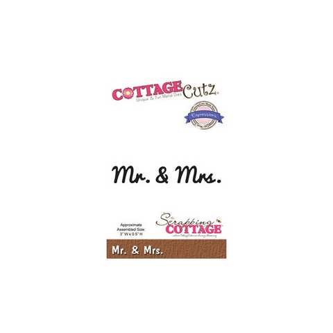 CottageCutz  fustella per cerimonia Mr. & Mrs. CCX-054