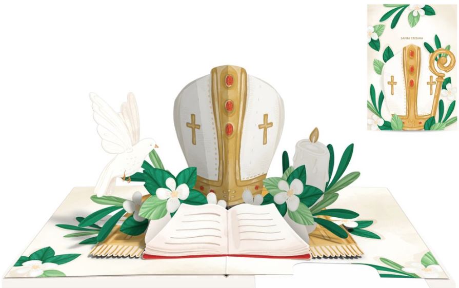 Biglietto KIRIGAMI  Pop Up di Origamo® cresima