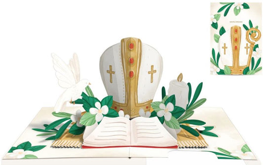 Biglietto KIRIGAMI  Pop Up di Origamo® cresima