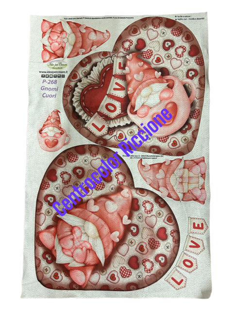 Cuscino gnomi cuore P268