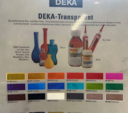 Deka Transparent  25ml colori trasparente vetro