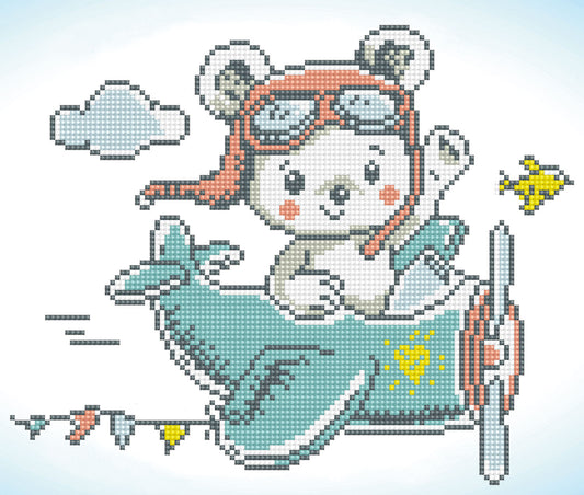 Diamond Dotz Aero Bear - Orso su Aereo DD5.030