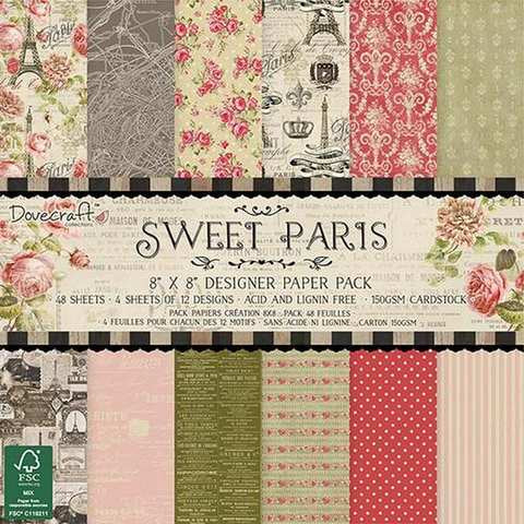 Dovecraft Sweet Paris 8x8 Paper Pack (FSC) DCDP147