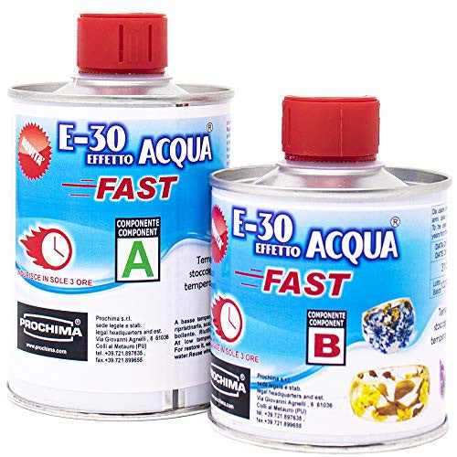 E-30 Effetto acqua A+B, Trasparente fast , 320gr (non ingiallente)