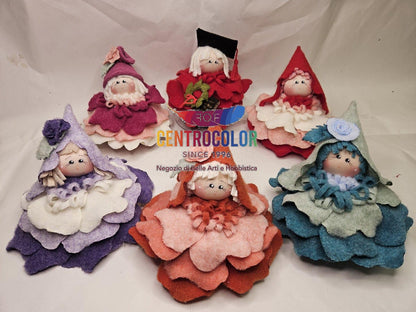 Kit 2 Fatine dei fiori con panfeltro