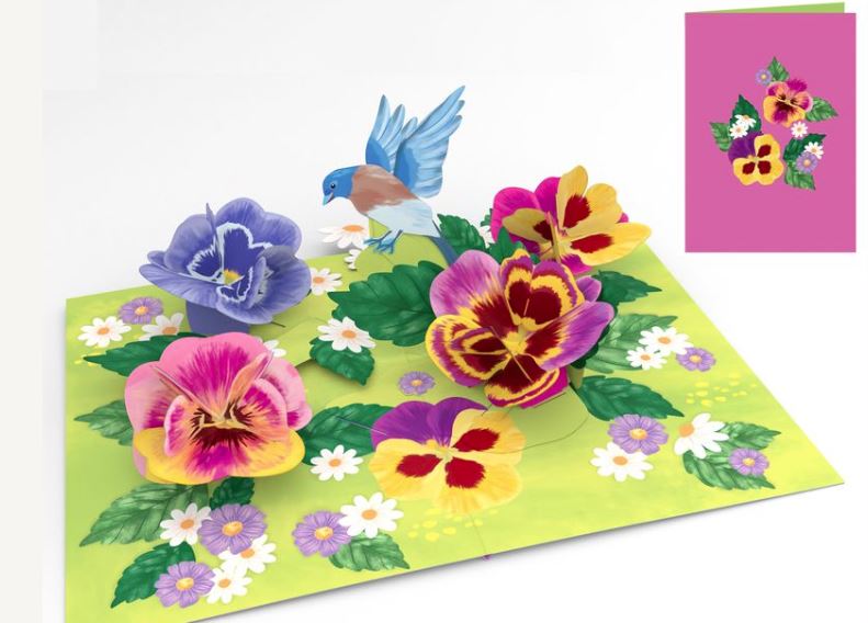 Biglietto KIRIGAMI  Pop Up di Origamo® primula