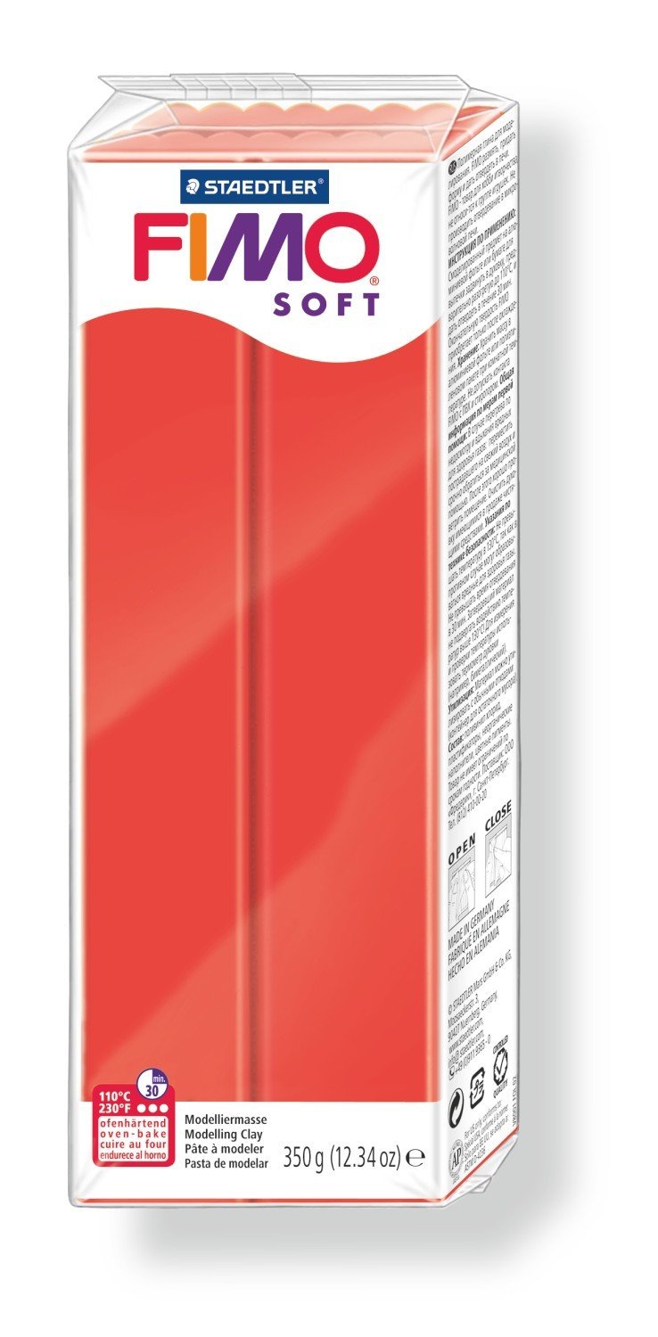 FIMO SOFT ROSSO INDIANO 24 - 350 gr