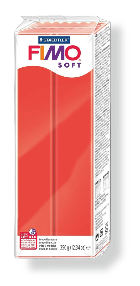 FIMO SOFT ROSSO INDIANO 24 - 350 gr