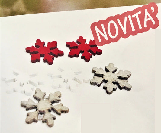 Fiocchi di neve colore bianco (24pz.) da 3 cm  86DEC043