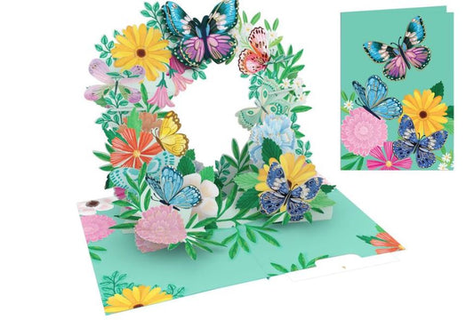 Biglietto KIRIGAMI  Pop Up di Origamo® esplosione di fiori
