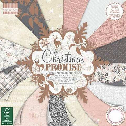 First Edition 12x12 FSC Paper Pad - Christmas Promise FEPAD125X16
