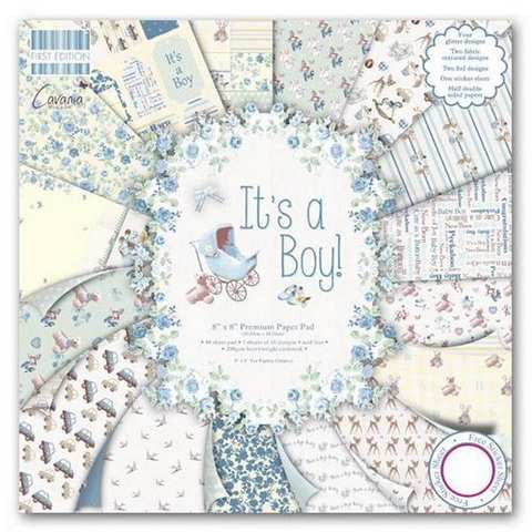First Edition It’s a Boy 8x 8 Papers FEPAD076