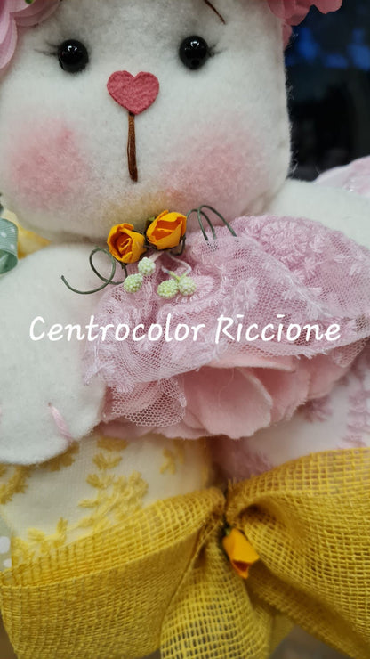 Cartamodello Fuori porta  ghirlanda coniglio  con uova