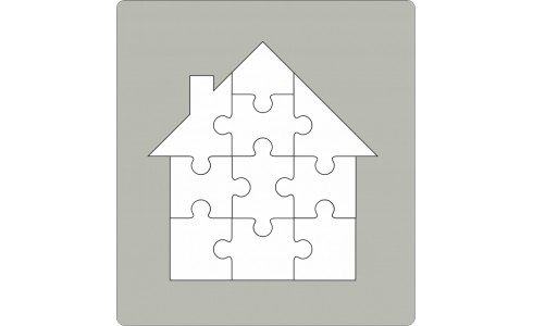 Fustella alta acciaio Wiler - PUZZLE CASA- SRD019