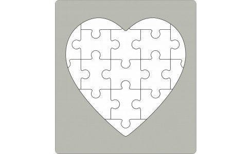 Fustella alta acciaio Wiler - PUZZLE CUORE- SRD018