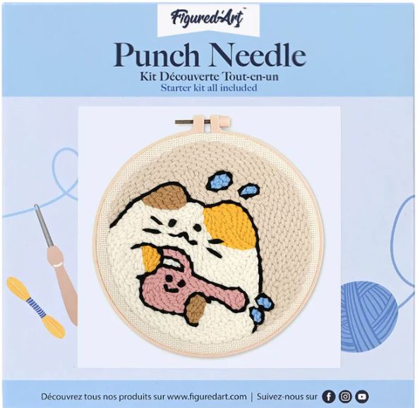 Punch needle gatto con tazza