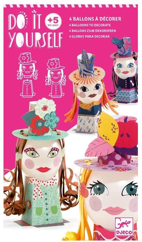 Giochi Djeco Fai da te PALLONCINI Da Decorare DJ07912 Ragazze