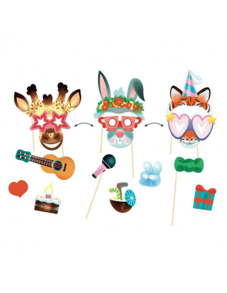 Giochi Djeco Fai da te PHOTOBOOTH La festa degli animali DJ07915