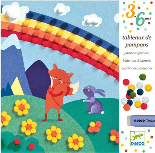 Gioco Djeco COLLAGES POMPONS DJ09865 En douceur